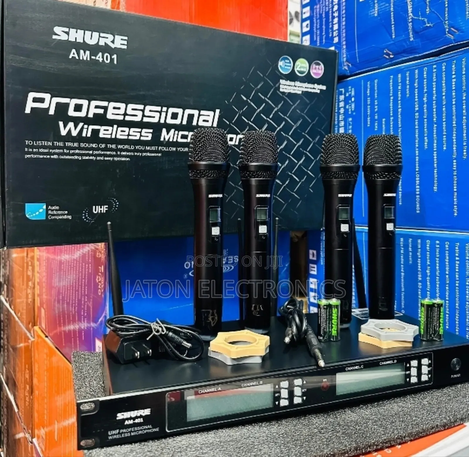 Shure Proffessional Wireless Microphone 4pcs 200miter