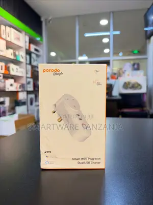 Porodo Smart Wifi Plug 16a Dual Usb Alexa Google Voice