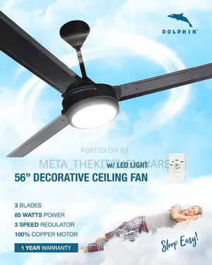 Dolphin Decorative Ceiling Fan 56" 3 Blades