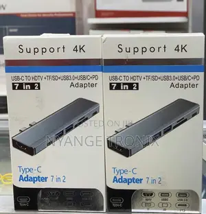 Type C Adapter 7 in 2 (Usb-C to HDTV +Tf/Sd+Usb3.0+Usb/C+Pd )