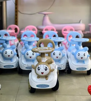 Adorable "Cartoon Face" Kids' Push Ride-on Car