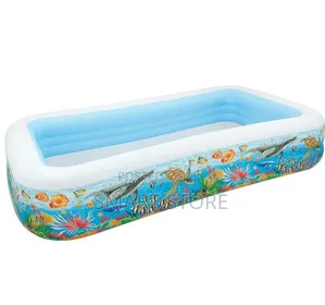 305cm Giant Family-Sized Inflatable Swimming Pool 305cm X 183cm X 56cm