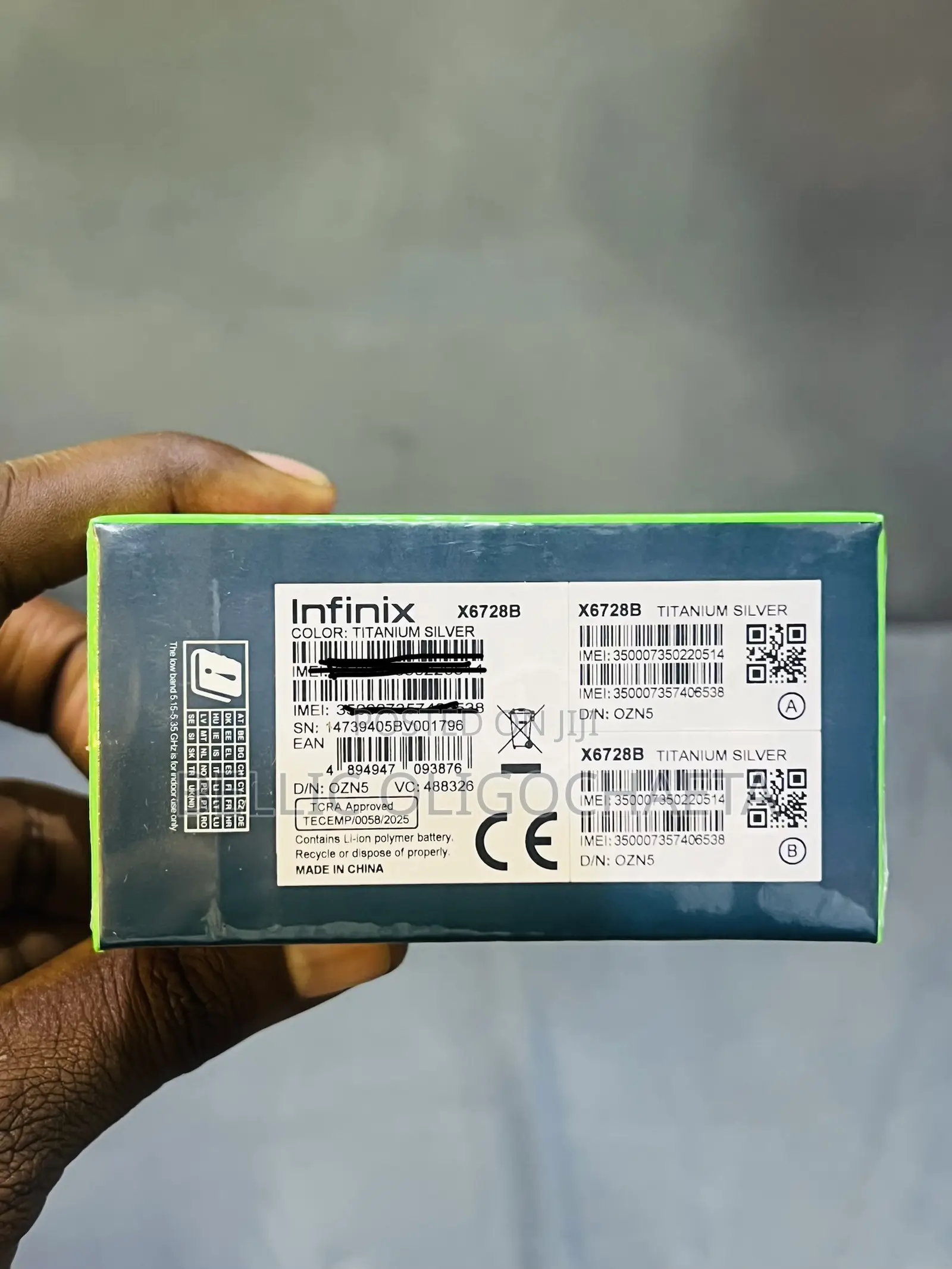 New Infinix Hot 60i 128 GB Silver
