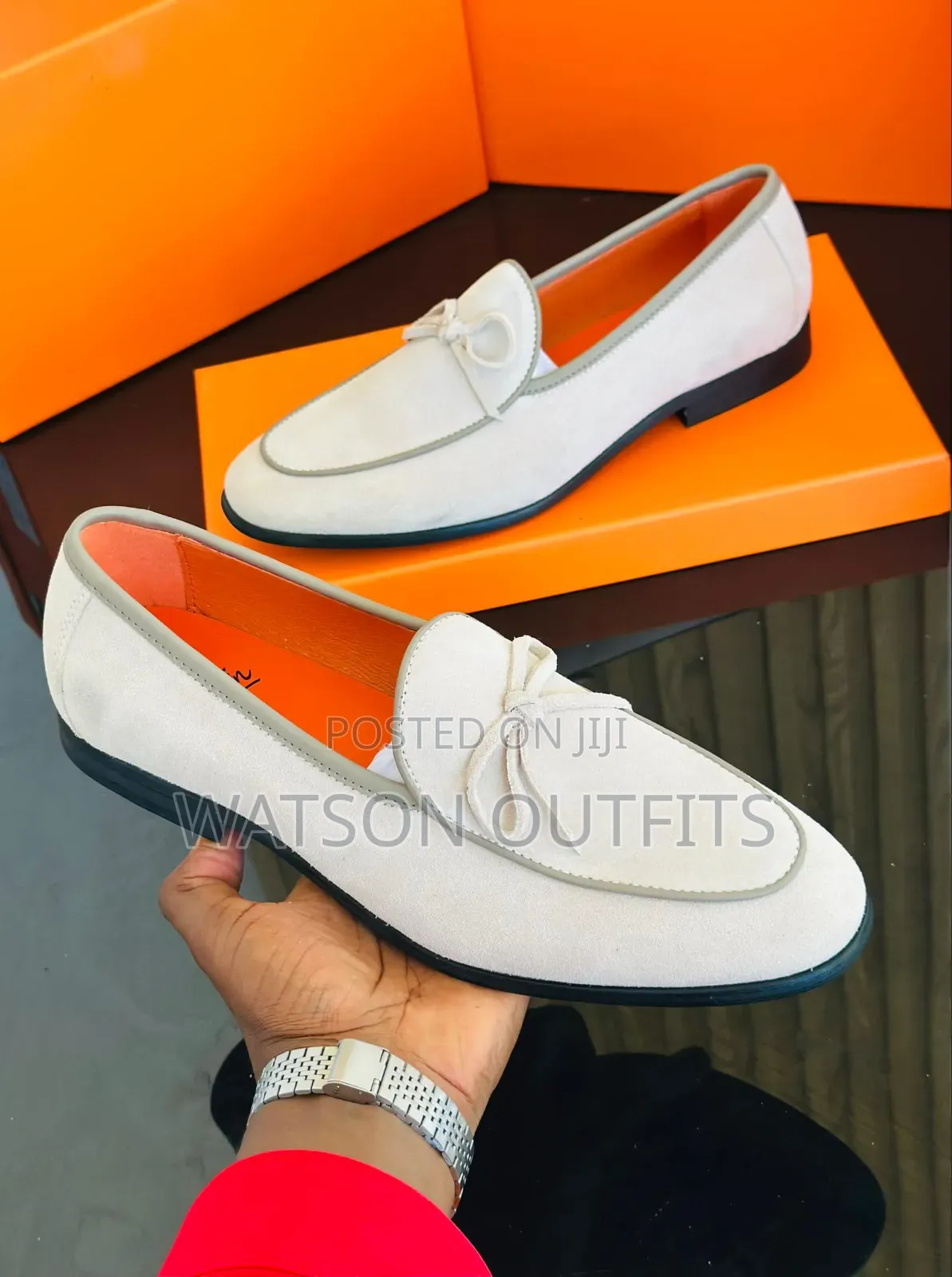 Christian Louboutin Brand Men's Leather Loafer Shoes Original