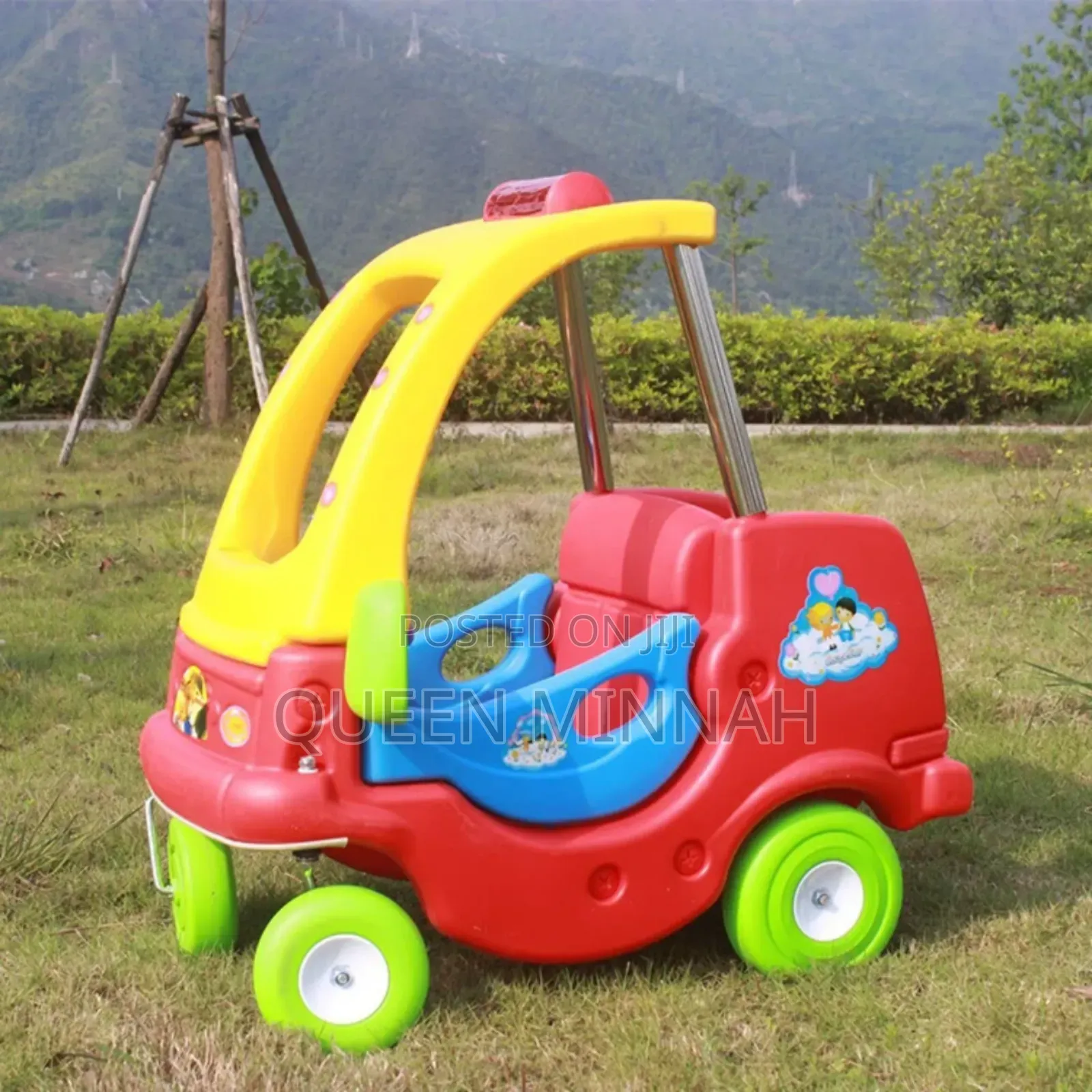 Kids Plastic Rid-on Patrol Car Designed for Living Room Kitchen Use