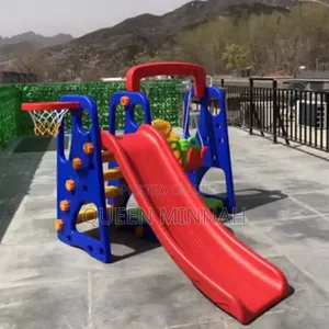 3 in 1 Kids Swing With Slide and Basketball Ring