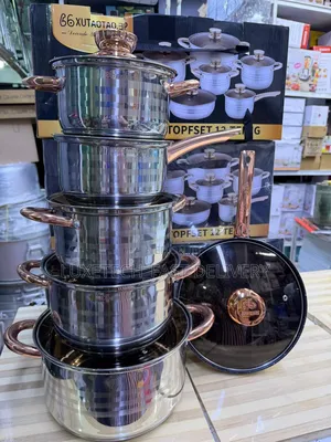 66xutaotao 6-Piece Stainless Steel Cookware Set (Sufuria)