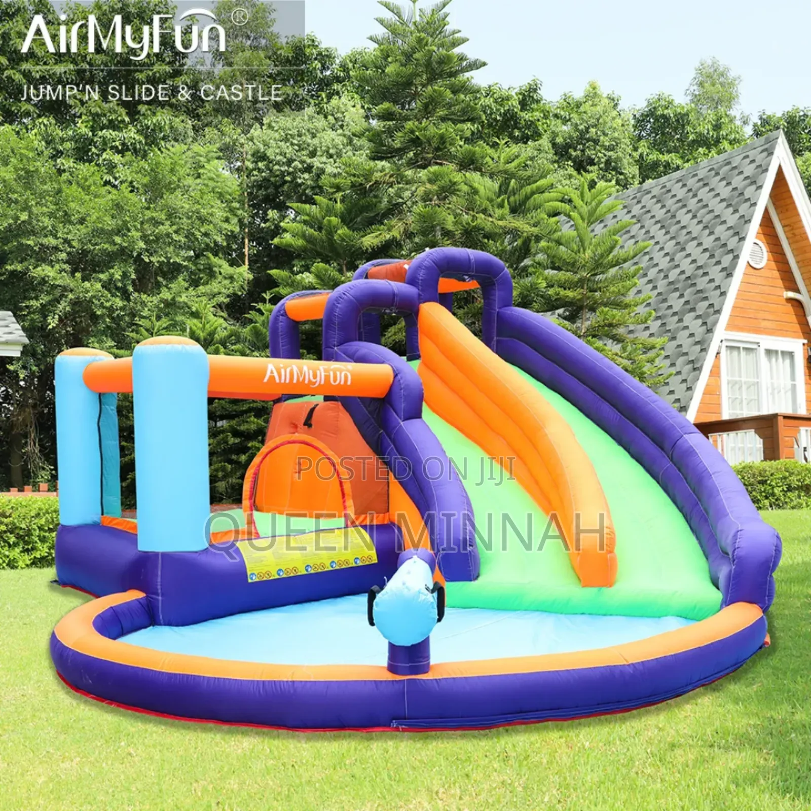 Kids Inflatable Water Slide Bounce House With Pool Outdoor