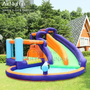 Kids Inflatable Water Slide Bounce House With Pool Outdoor