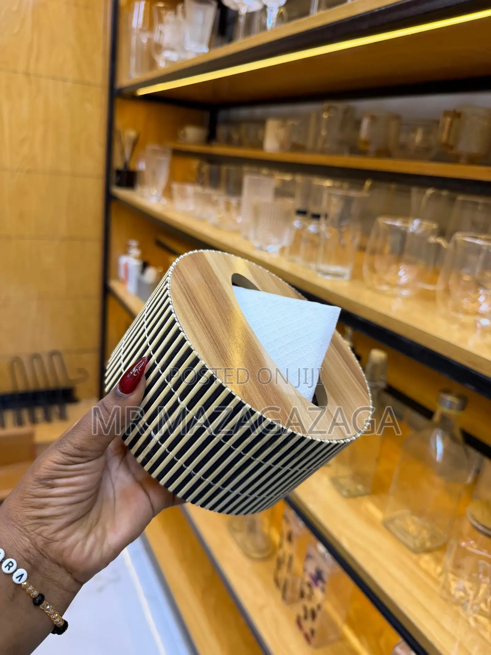 Crafted Wooden Luxury Tissue Box