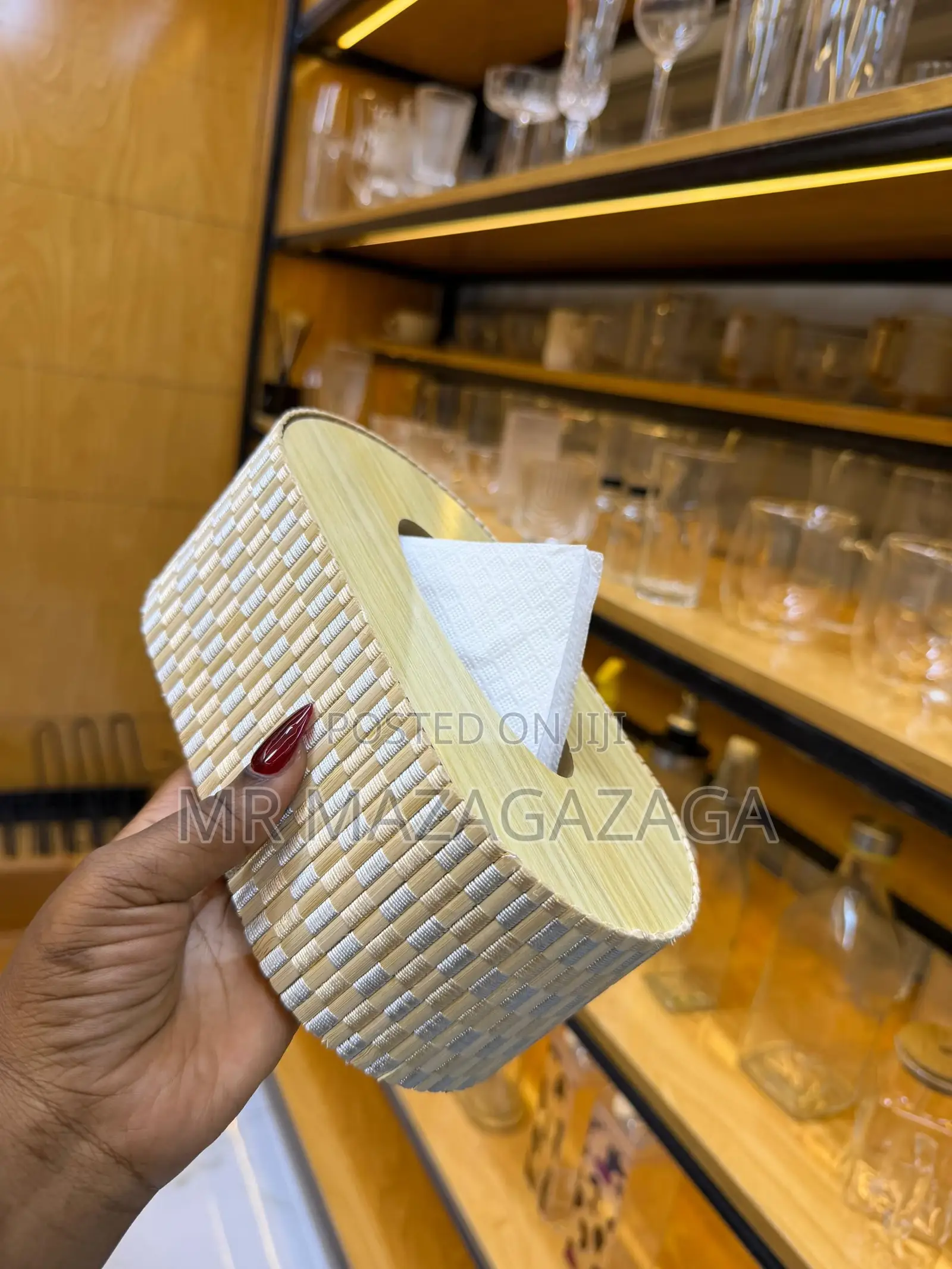 Crafted Wooden Luxury Tissue Box
