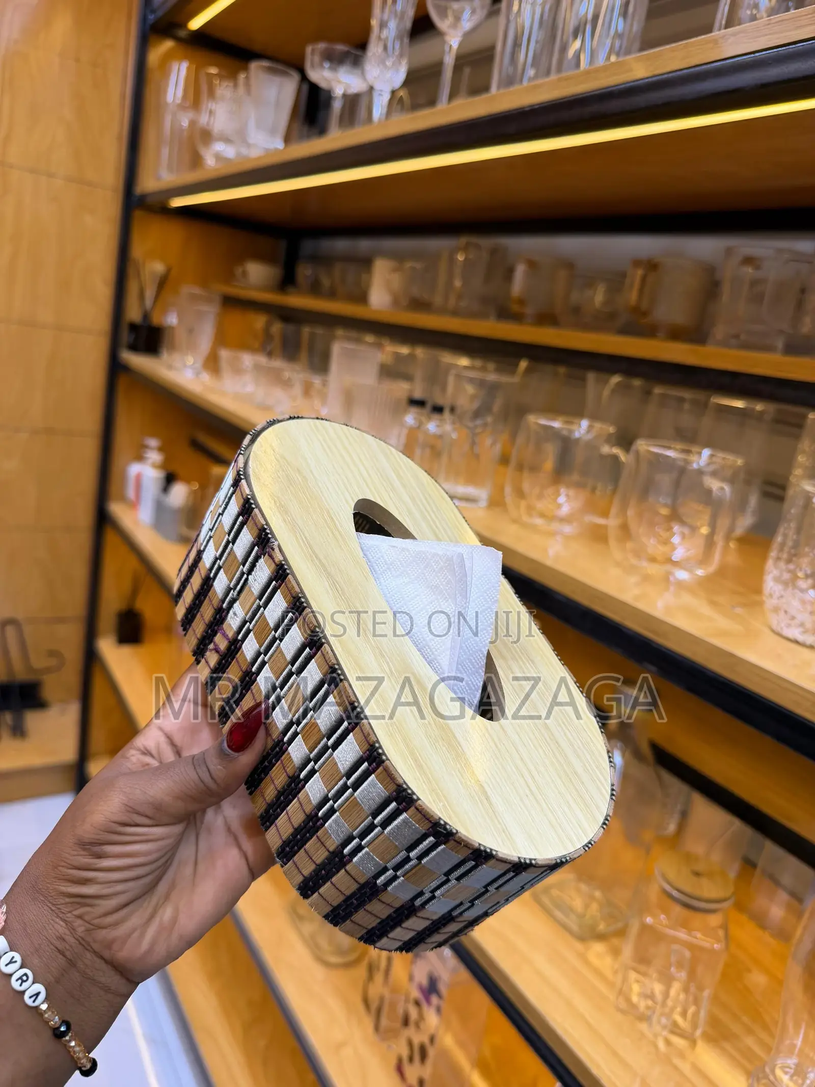 Crafted Wooden Luxury Tissue Box