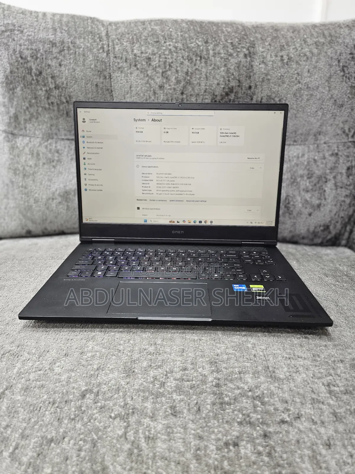 Laptop HP Omen 16 1GB Intel Core i7 SSD 1T