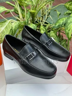 Salvatore Feragamo Brand Men's Leather Loafer Shoes or Mocca Original