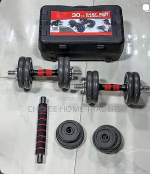 Cast Iron Chrome Barbel Set Dumbell