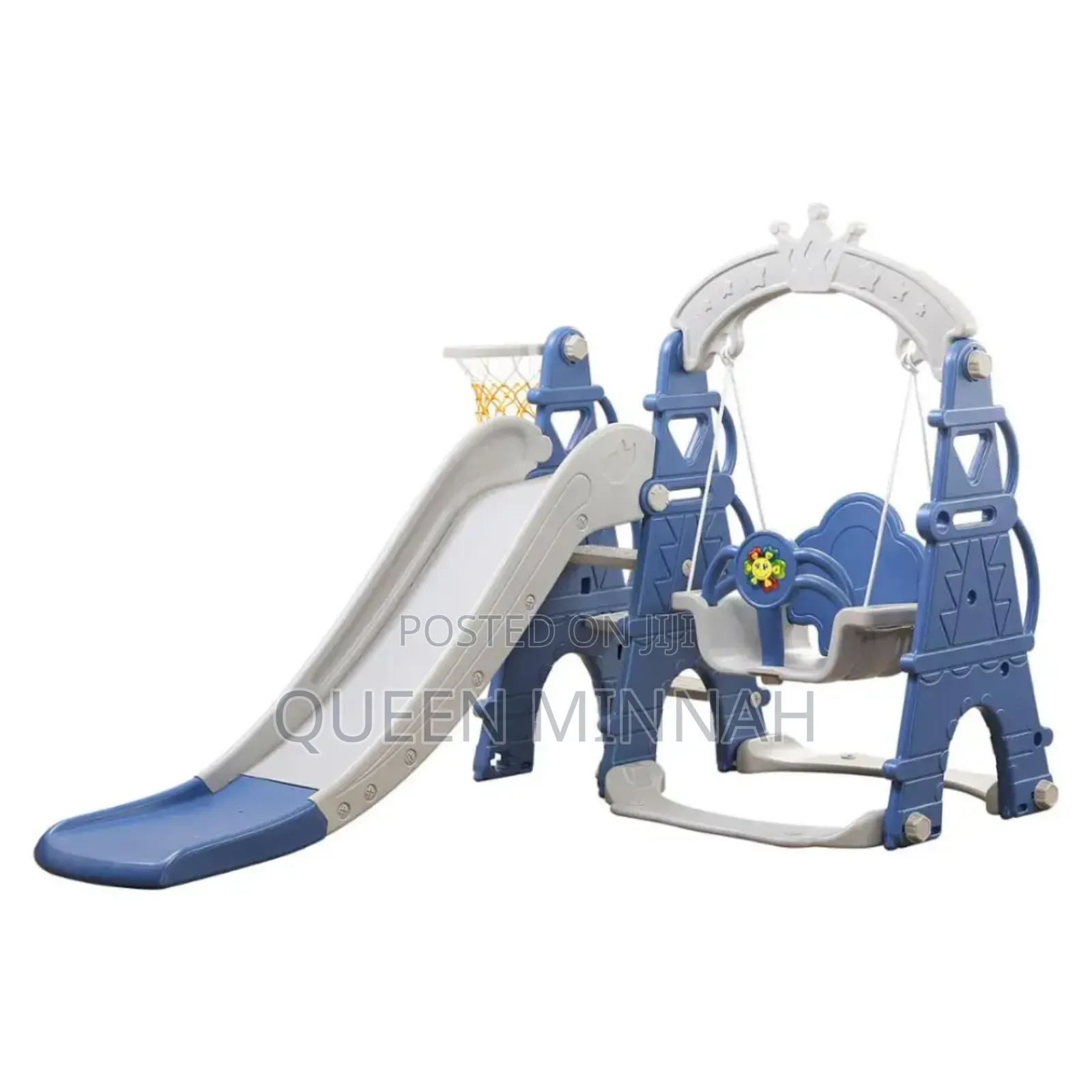 6 in 1 Combination Set Slide and Swing(Basketball,Football Ringtoss)
