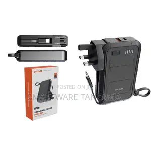 Porodo Pb051 10000mah Wall Charger Power Bank 20w Pd Usb-c