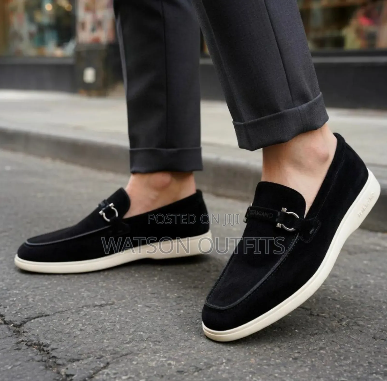Feragamo Brand Italy Made Men's Leather Shoes
