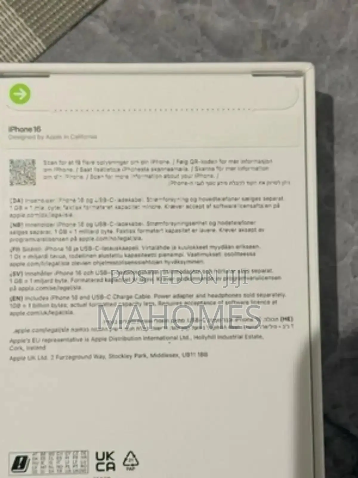 New Apple iPhone 16 128 GB Black