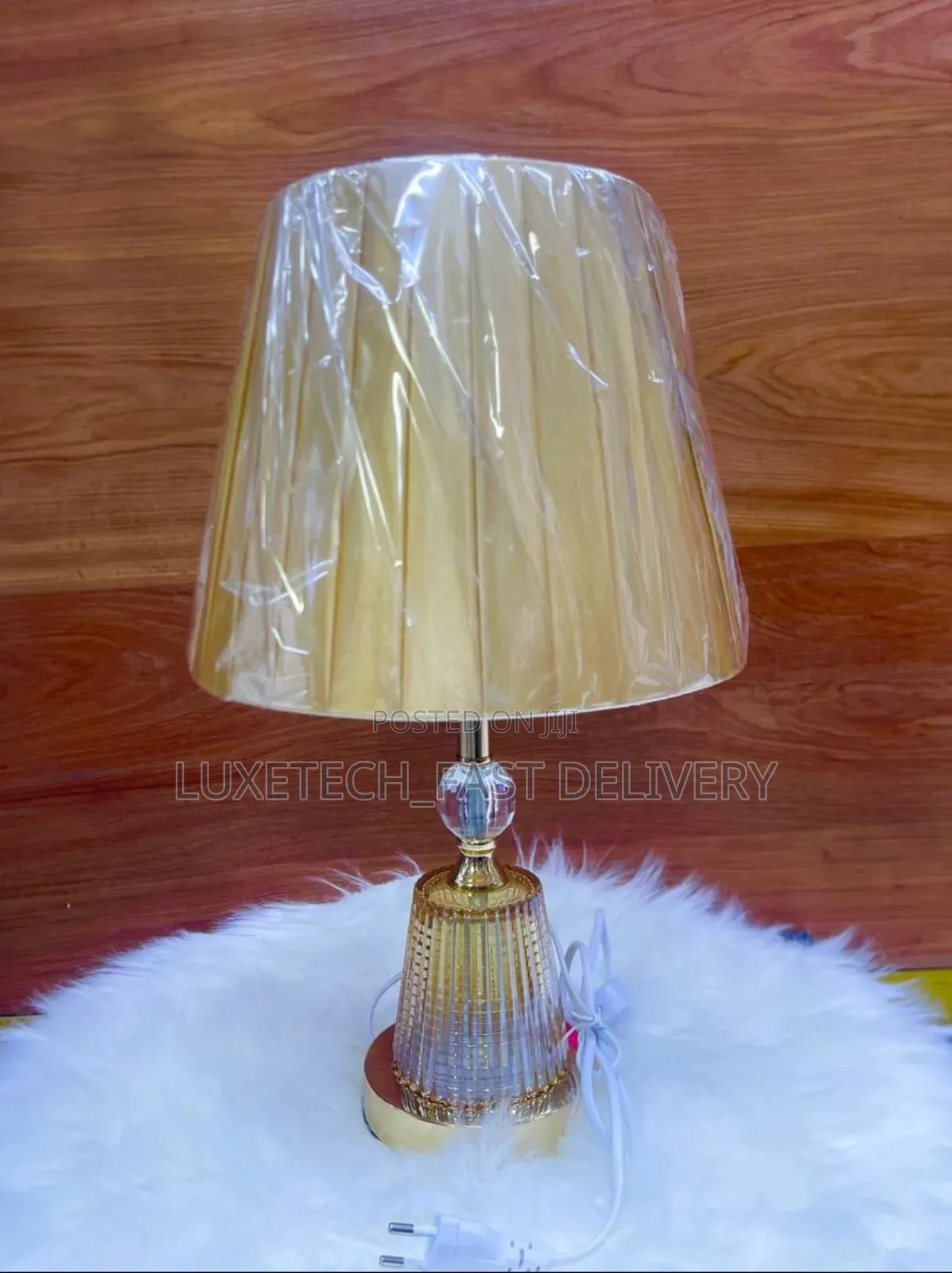 Gold and Crystal Bedside Lamp