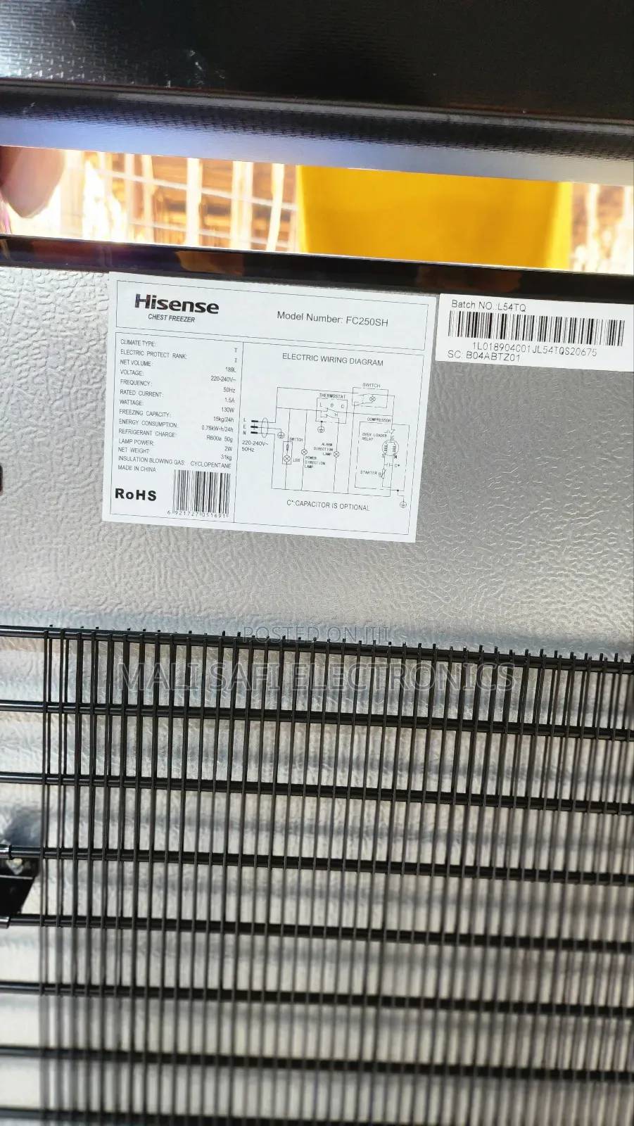 Hisense Freezer Liter 200