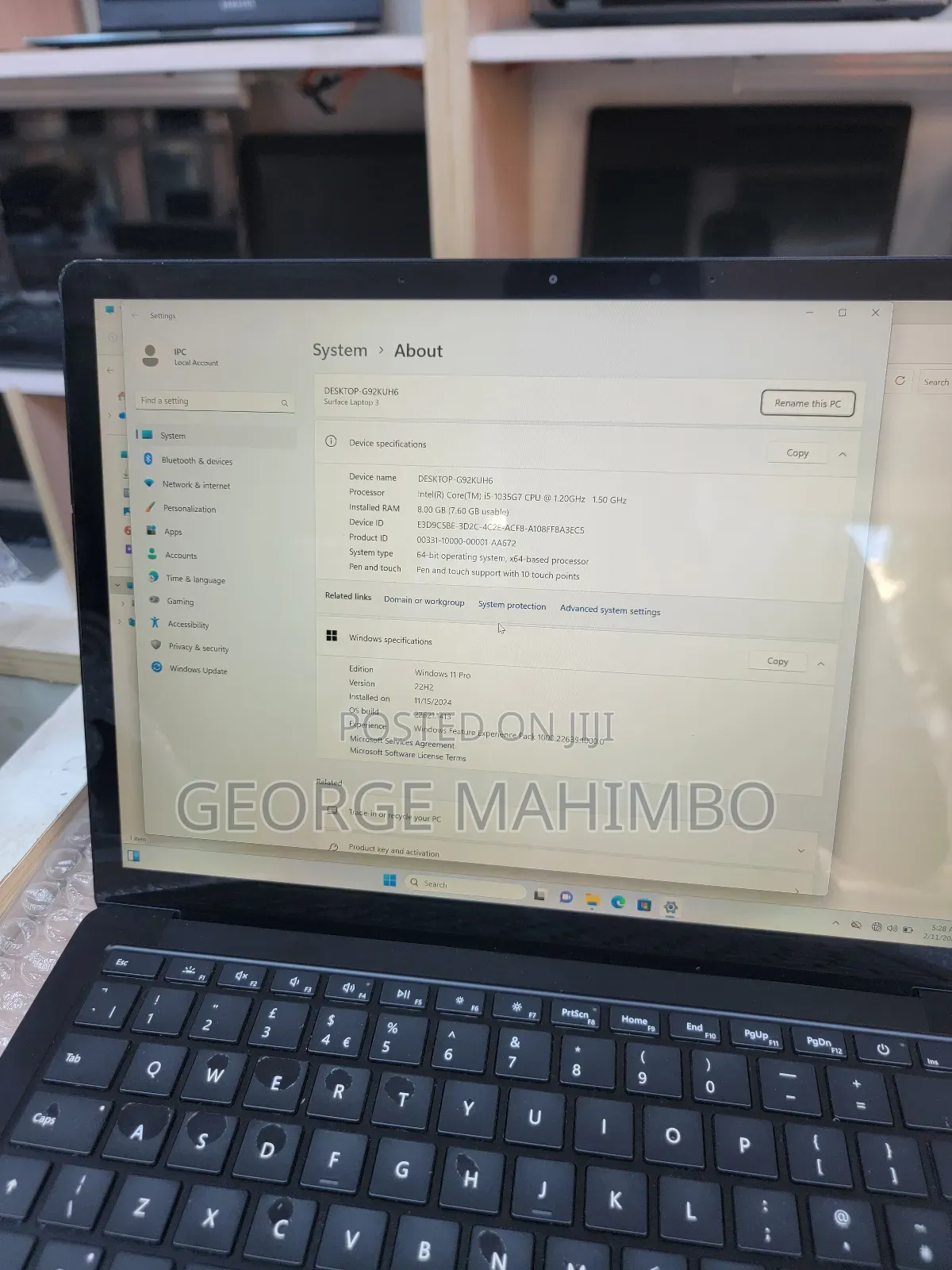 Laptop Microsoft 8GB Intel Core i5 SSD 256GB