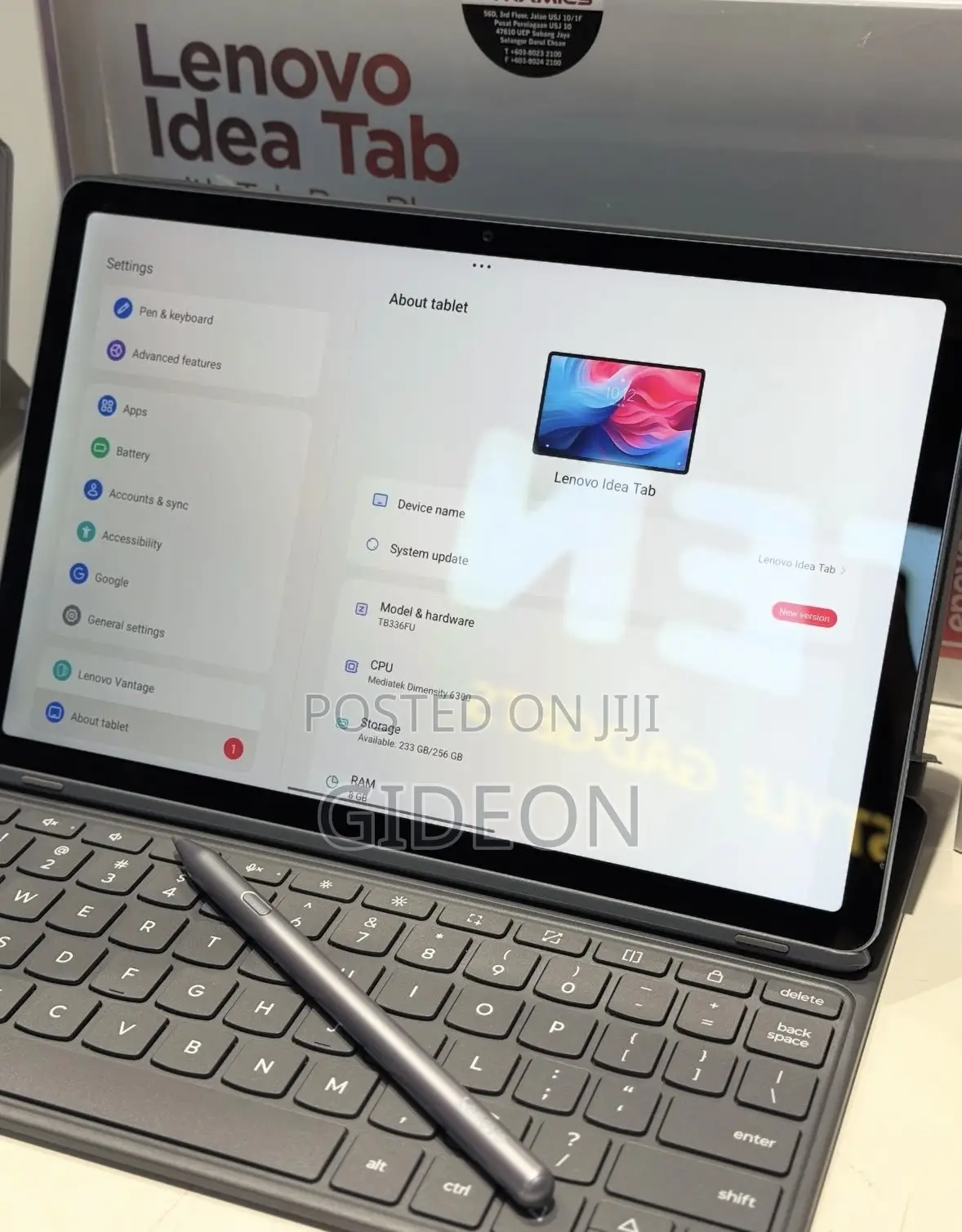 New Lenovo IdeaTab A1000 256 GB Gray