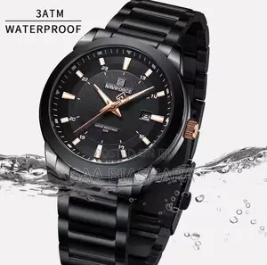 Naviforce Mens Quartz Wristwatch Nf8029 Black Stainless Steel