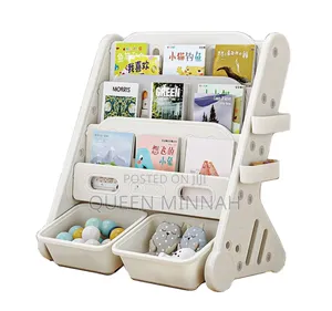 Kids' Bookshelf and Toy Organizer