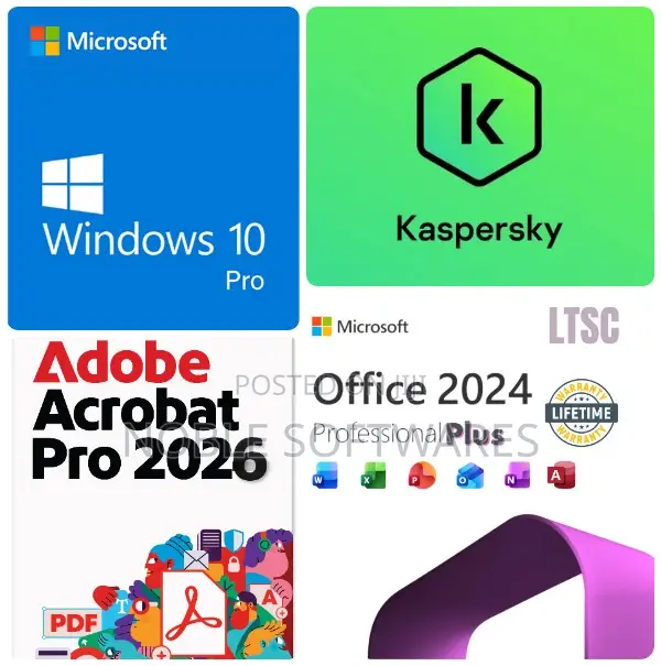 Windows 10 2026 + Ms Office 2024 Professional Plus + Kaspersky
