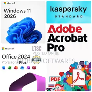 Windows 11 Professional + Ms Office 2024 + Kaspersky + Acrobat Pro