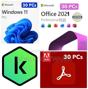 Windows 11 Pro + Microsoft Office 2021 + Kaspersky ( 30 User )