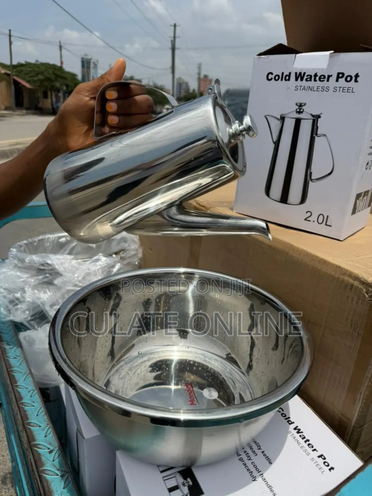 Stainless Steel Jug and Bowl for Hand Washing