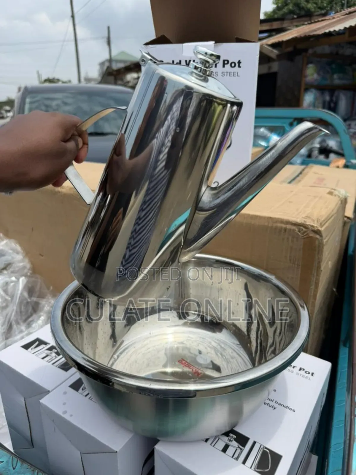 Stainless Steel Jug and Bowl for Hand Washing