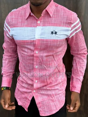 Linen Materials Well and Classically Made Men's New Shirts