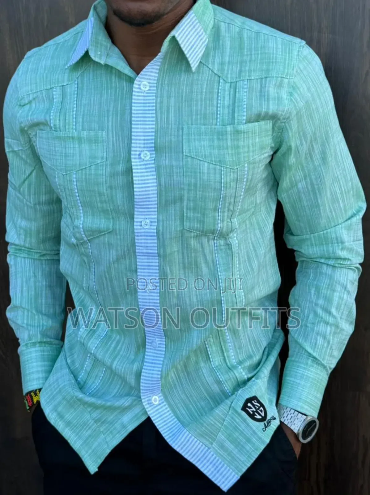 Linen Materials Well and Classically Made Men's New Shirts