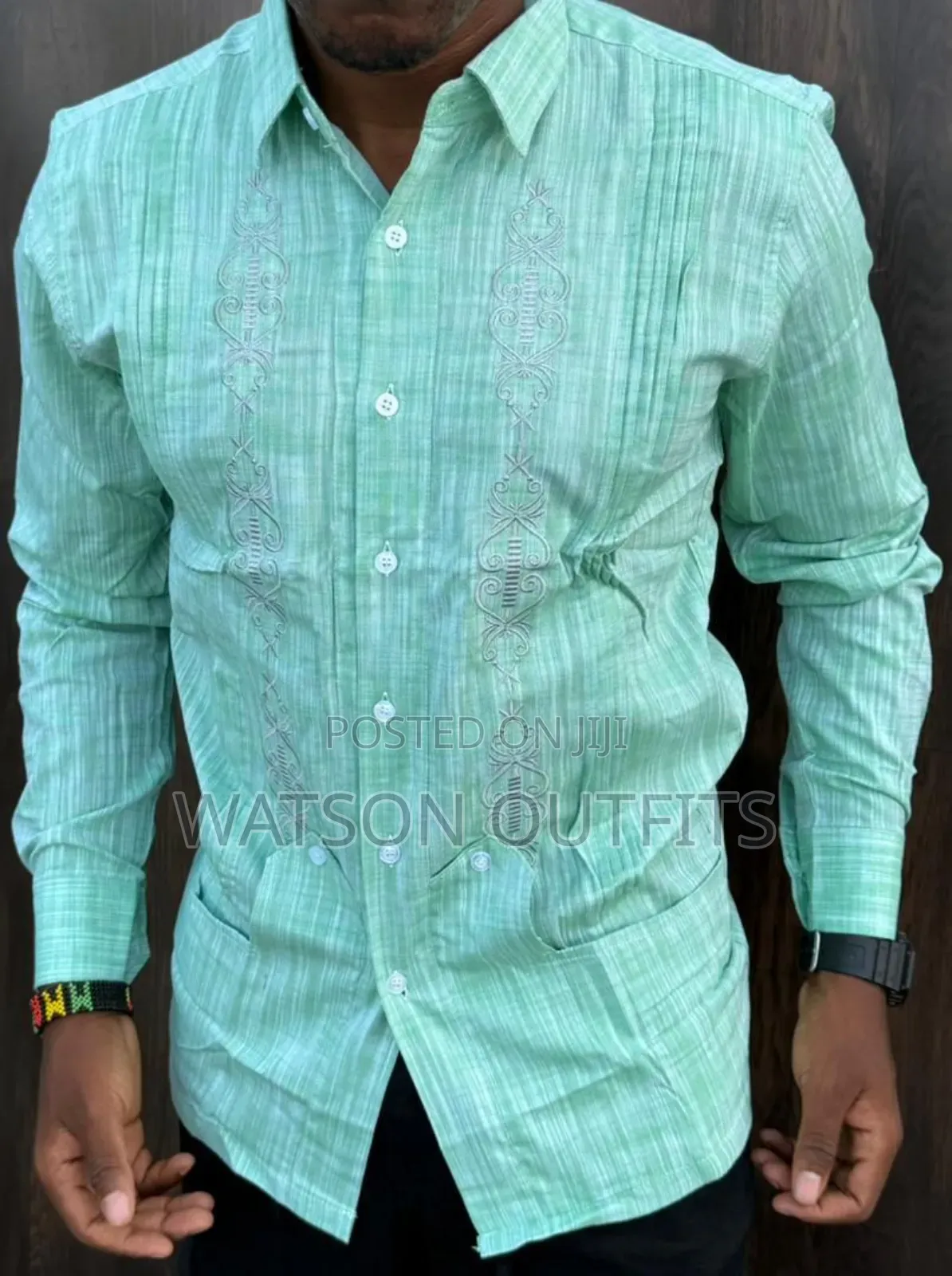 Linen Materials Well and Classically Made Men's New Shirts