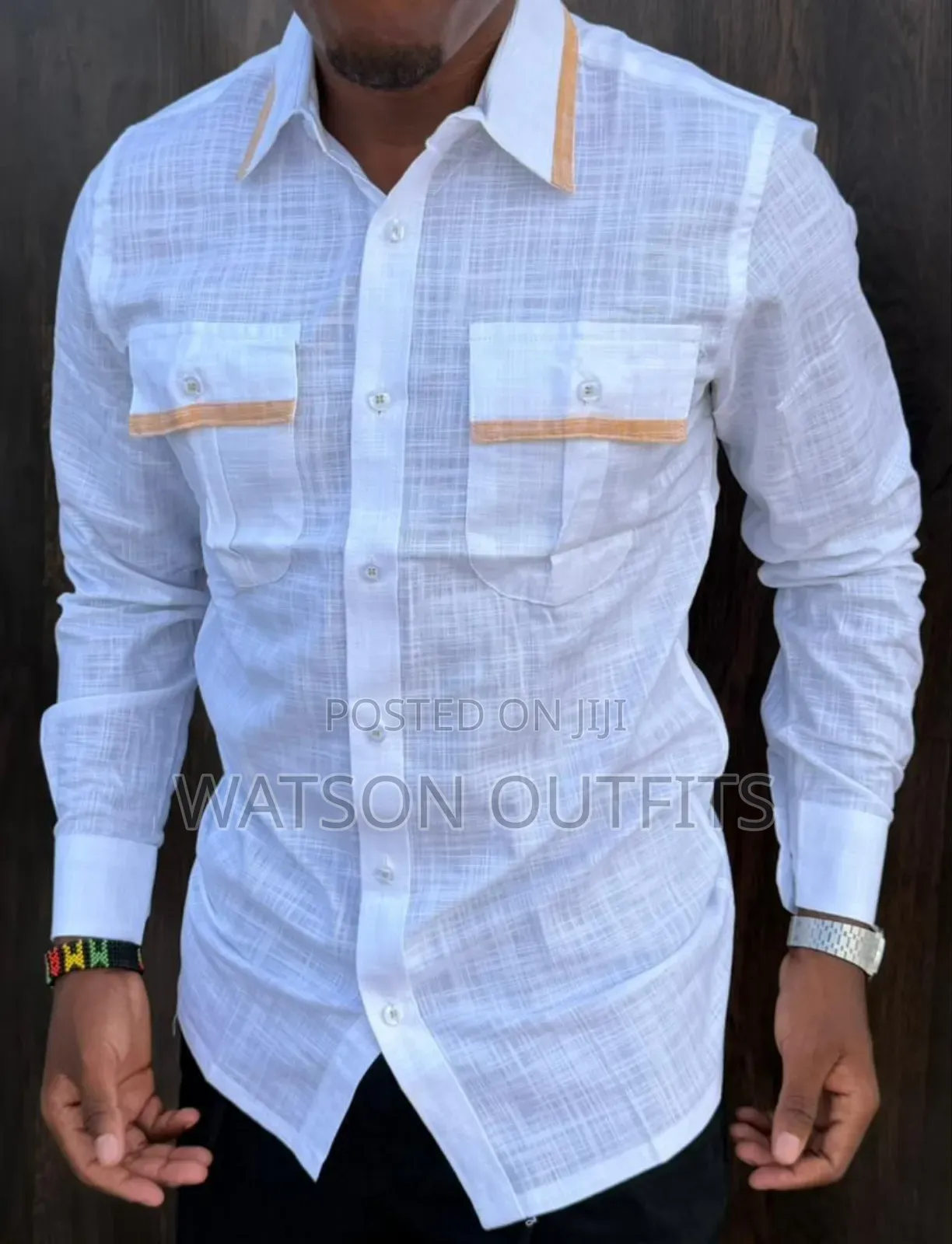 Linen Materials Well and Classically Made Men's New Shirts