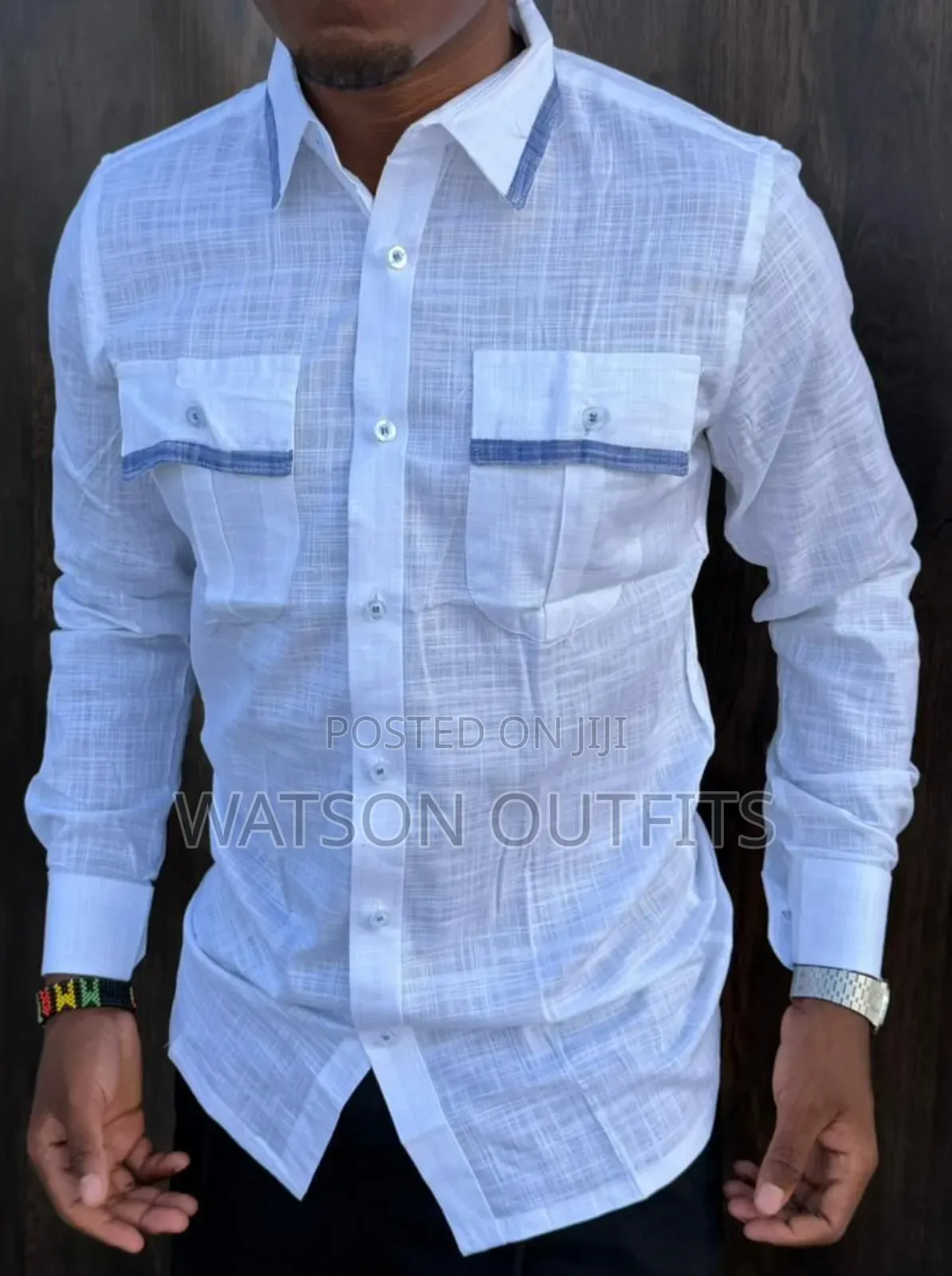 Linen Materials Well and Classically Made Men's New Shirts