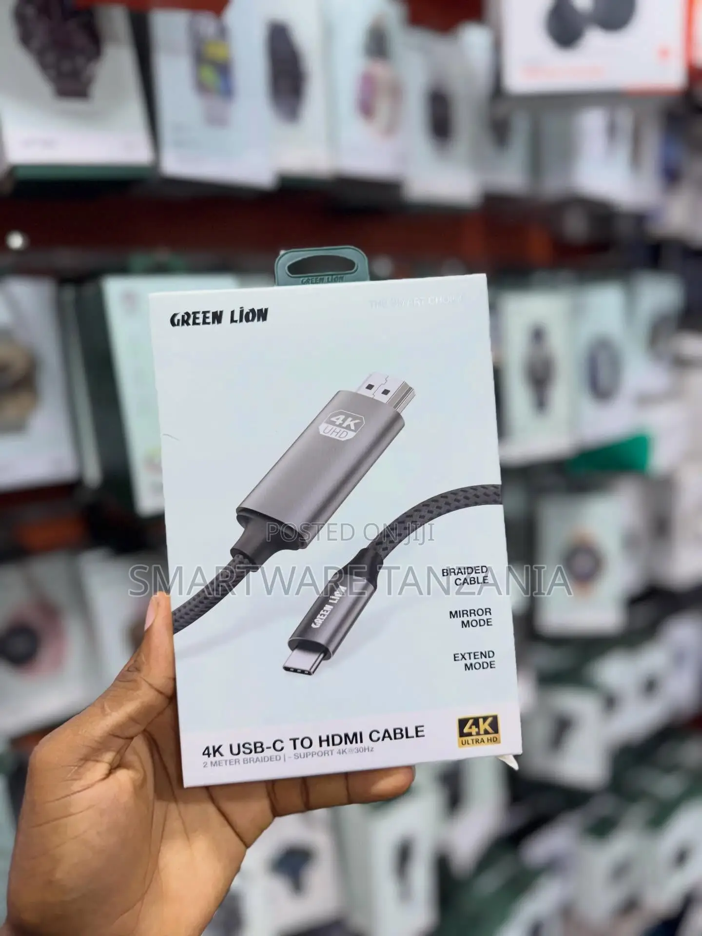 Green Lion Usb-C to Hdmi Braided Cable 2m Mirror Extend