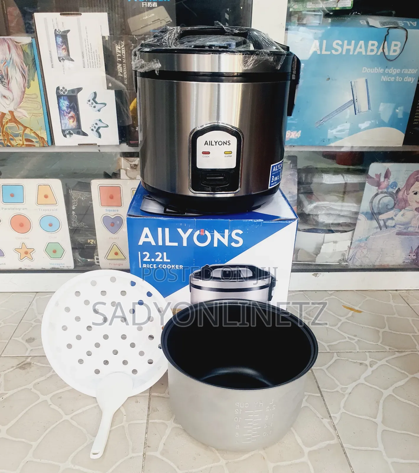 Ailyons Rice Cooker 2.2liter=11⁄2kg