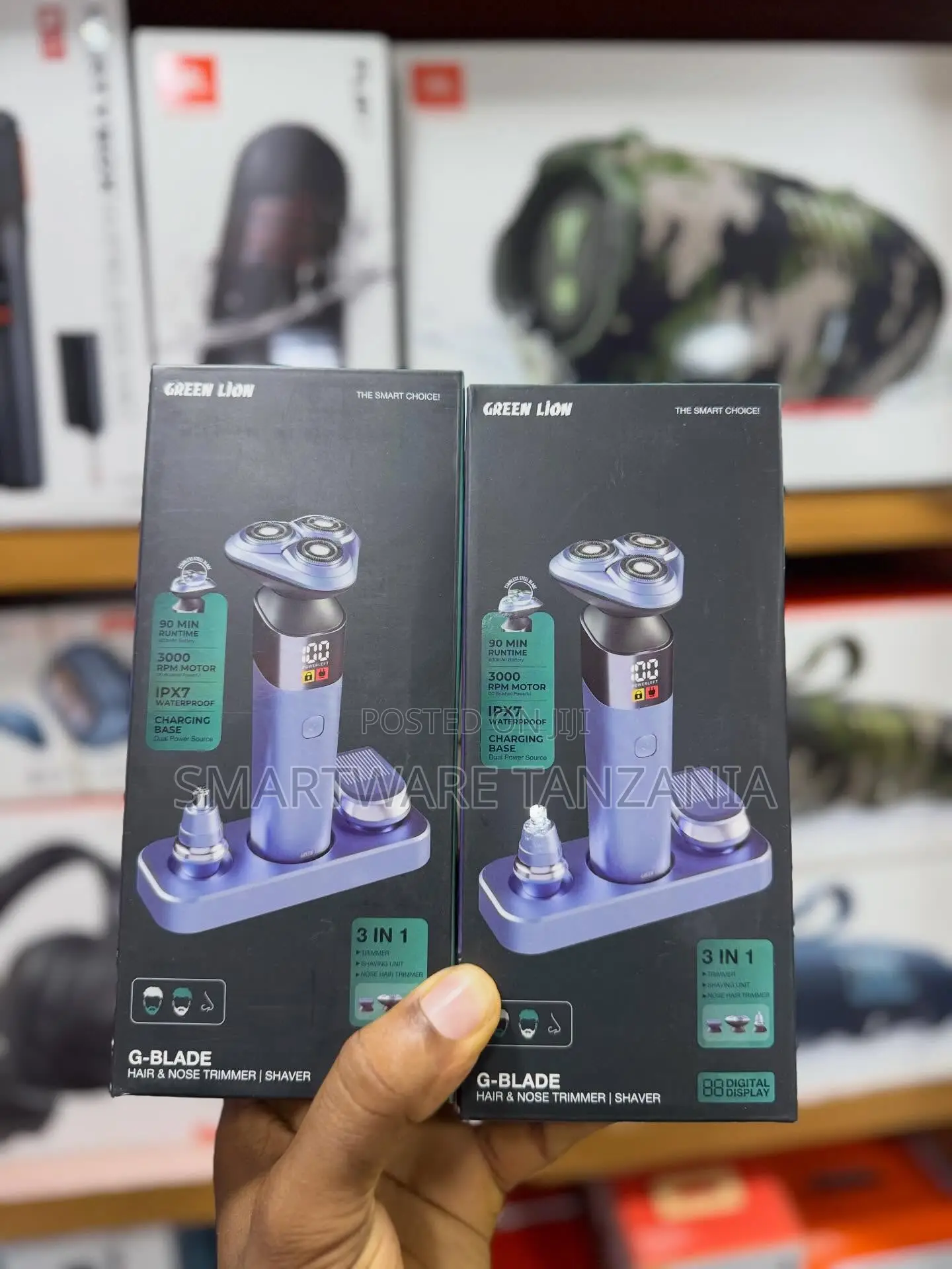 Green Lion G-Blade 3-in-1 Shaver Trimmer Ipx7 90min Digital