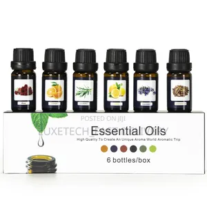 6-Bottle Aroma World Essential Oils Set for Aromatherapy and Diffusing