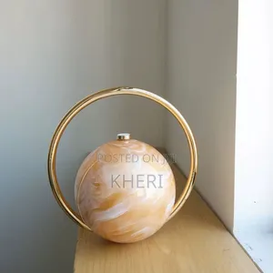 Spherical Marble-Pattern Evening Clutch (Pochi Dunia )