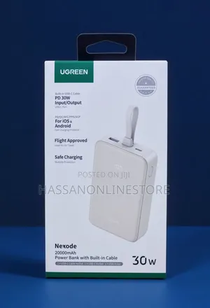 Ugreen Nexode 30w 20,000mah Power Bank With Built-in Cable - Pb521