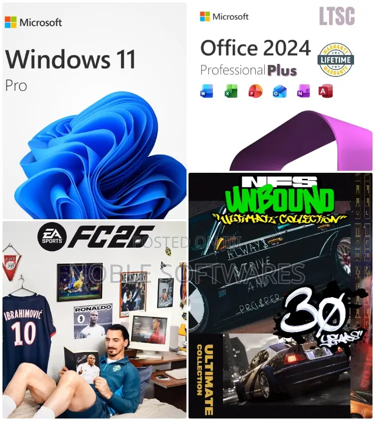 Windows 11 Pro 2026 + Microsoft Office 2024 + 2 Sports Games