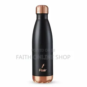 Flair Spark Vacuum Insulated Steel Bottle Black Color