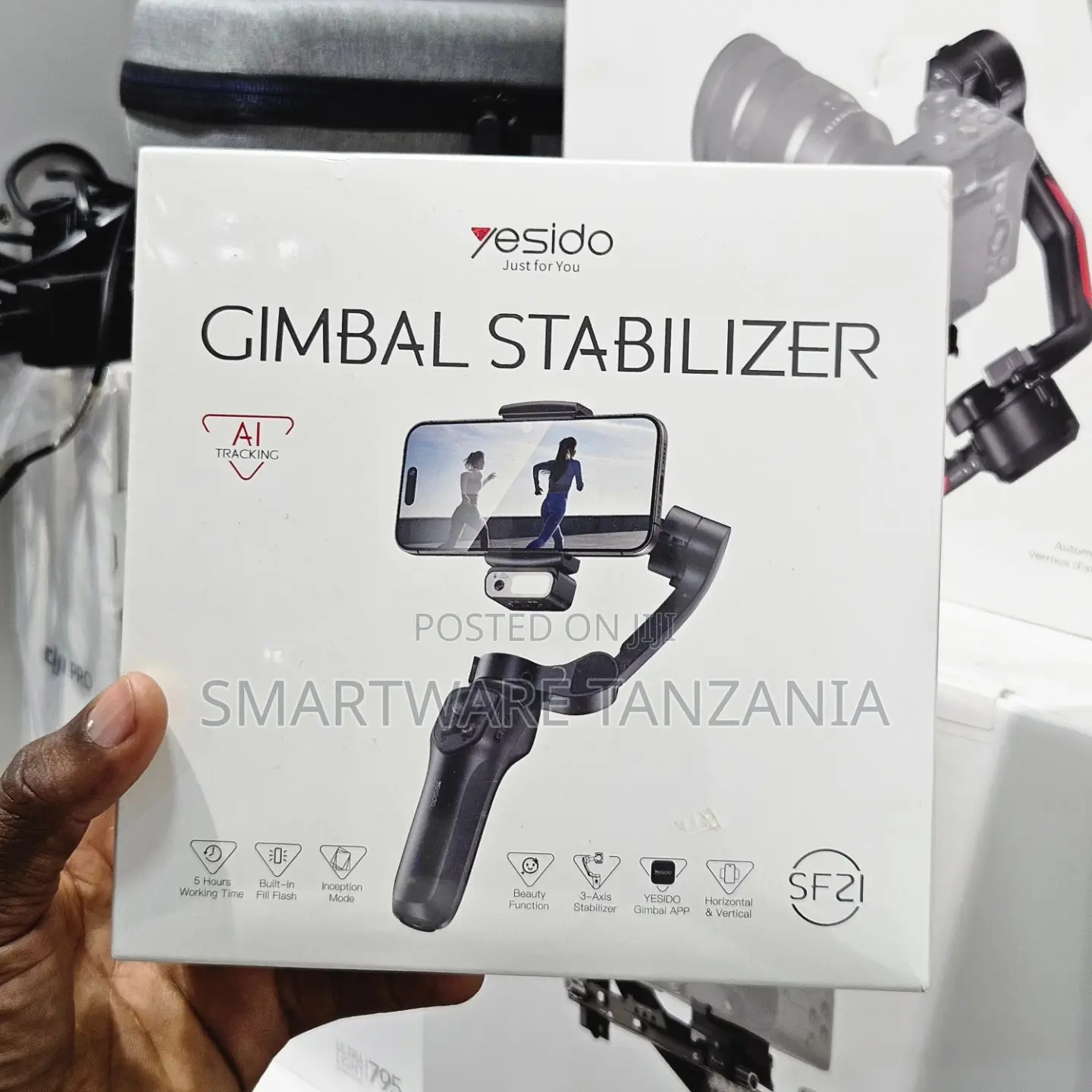 Yesido Sf21 3-Axis Gimbal Stabilizer Ai Tracking Fill Flash 5hr