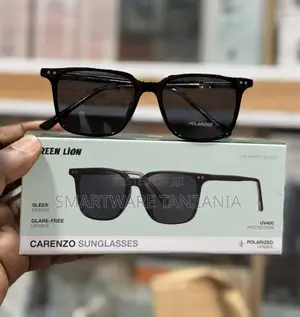 Green Lion Carenzo Square Frame Sunglasses Polarized Lenses Uv400