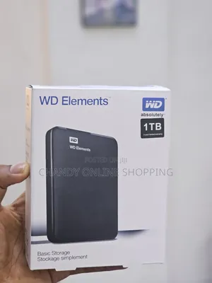 Western Digital Wd Elements 1tb Portable Hard Drive.